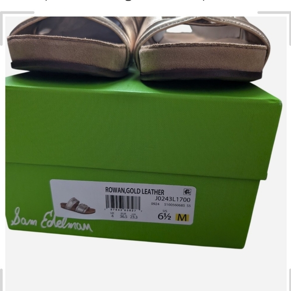 Sam Edelman Metallic Slide Sandals - Picture 4 of 7